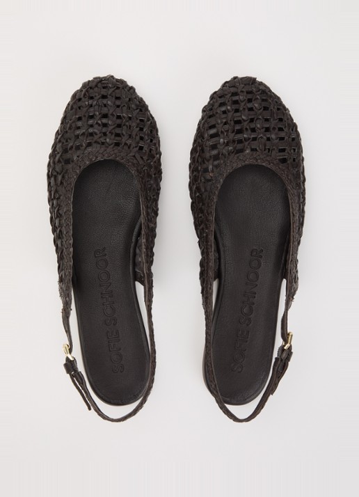 Sofie Schnoor Saisw slingback van leer - detail 4 donkerbruin
