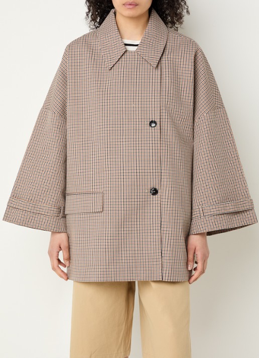 Sofie Schnoor Selina trenchcoat met ruitdessin
