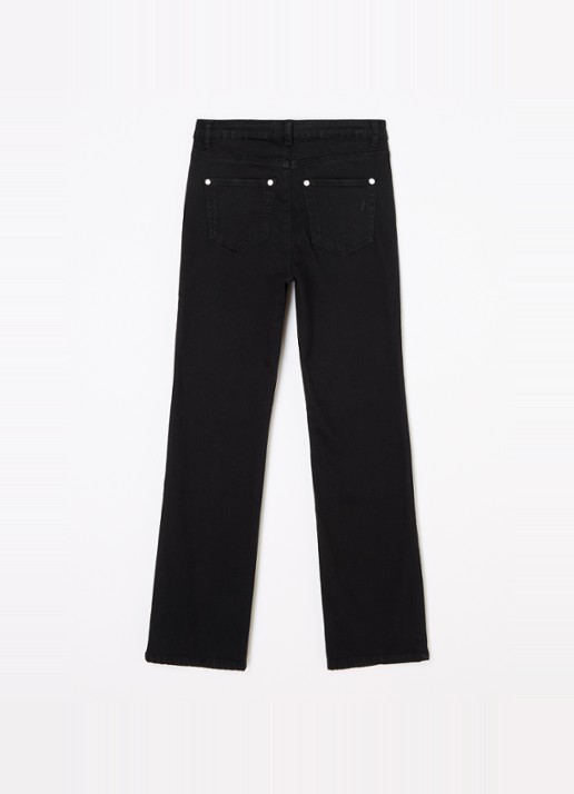 Sofie Schnoor Sofiasy straight leg jeans met steekzakken - voorkant 3 zwart