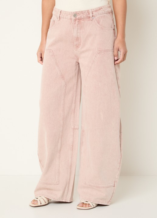 Sofie Schnoor Sonjasw mid waist baloon fit jeans met gekleurde wassing