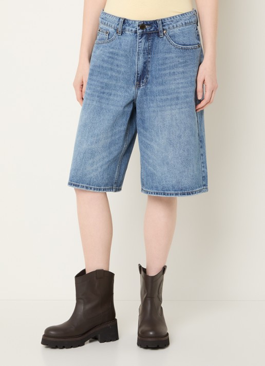 Sofie Schnoor Stokesw  mid waist wide leg jort met steekzakken
