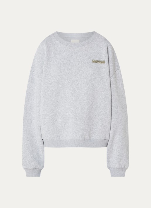 Sofie Schnoor Sweater met front- en backprint - voorkant 2 grijsmele