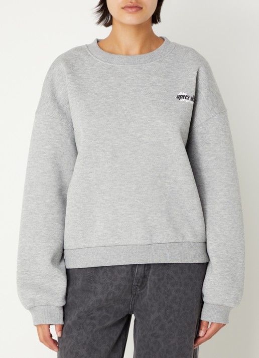 Sofie Schnoor Sweater met front- en backprint - achterkant 3 grijsmele