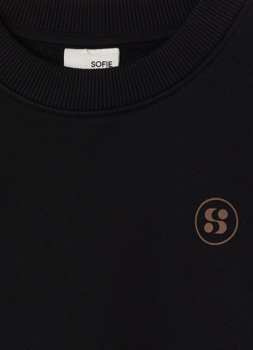 Sofie Schnoor Sweater met logo- en backprint - detail 3 zwart