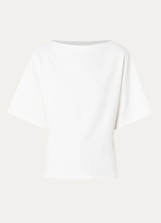 Sofie Schnoor Teasw T-shirt met boothals - voorkant 3 wit