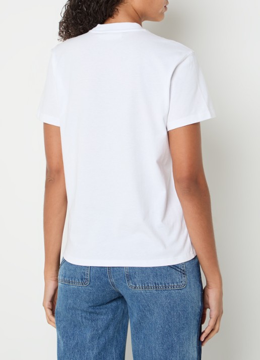 Sofie Schnoor Vaja T-shirt met logoborduring - achterkant wit