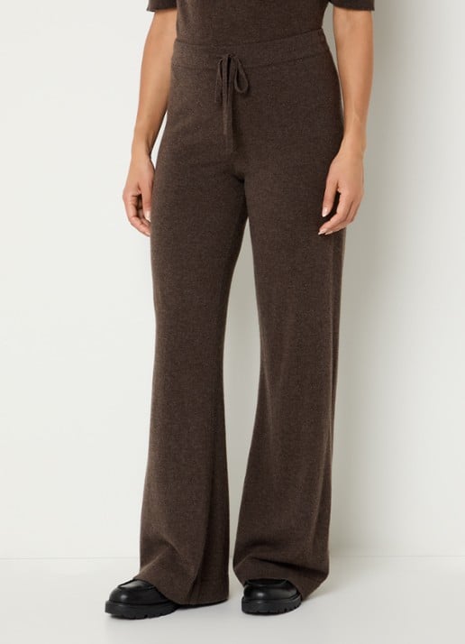 Sofie Schnoor Velosw high waist wide fit broek van wol