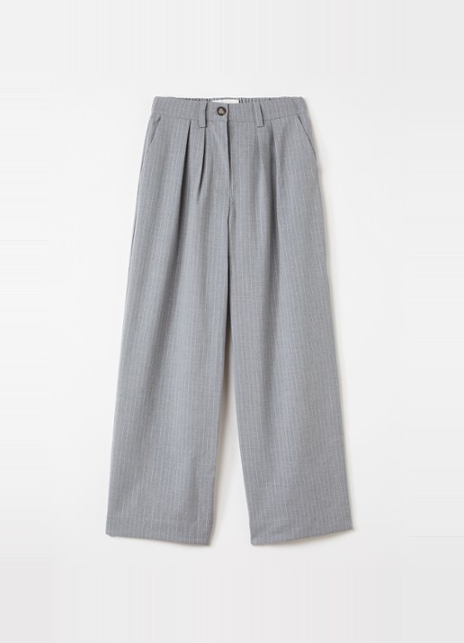 Sofie Schnoor Wide fit pantalon met krijtstreep