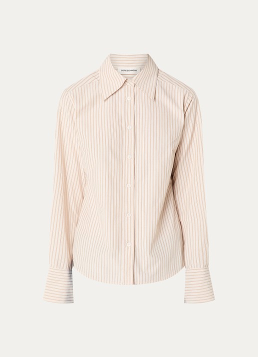 Sofie Schnoor Wilda blouse met streepprint - voorkant lichtbruin