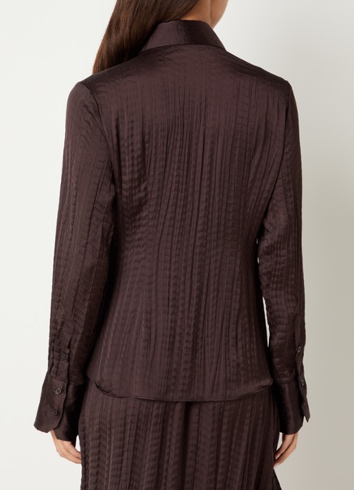Sofie Schnoor Wildasw blouse met structuur - achterkant 3 donkerbruin