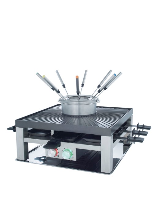 Solis Combi 3-in-1 grill fondue en gourmetstel 35 cm 796 - detail 2 zwart
