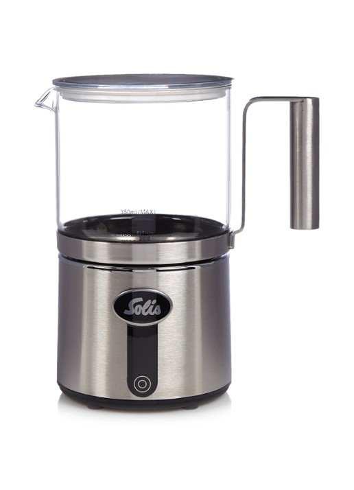 Solis Cremalatte melkopschuimer 350 ml - voorkant zilver