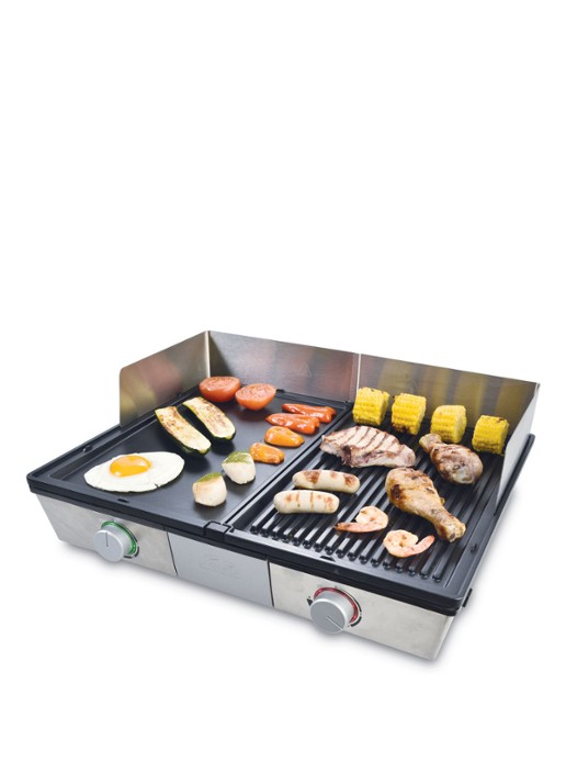 Solis Deli contactgrill  49,5 x 40,5 cm - voorkant 2 zilver