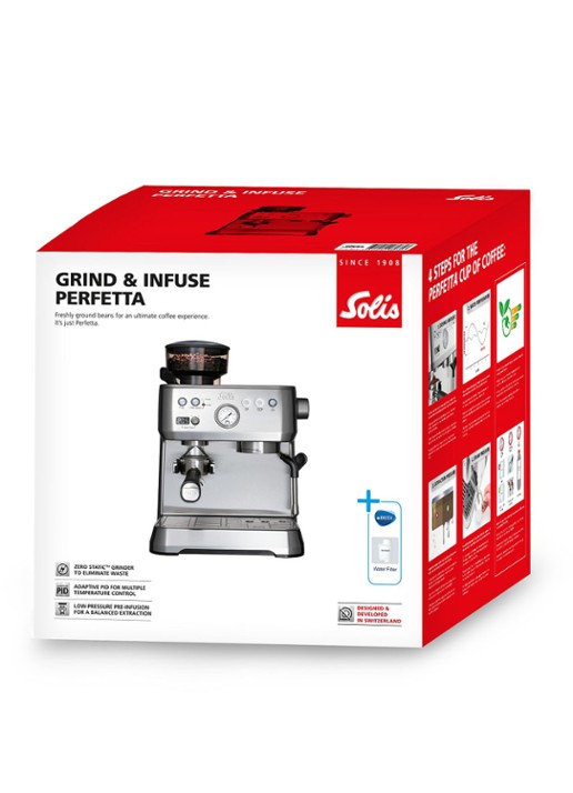 Solis Grind & Infuse Perfetta espressomachine 1019  - detail 5 zilver