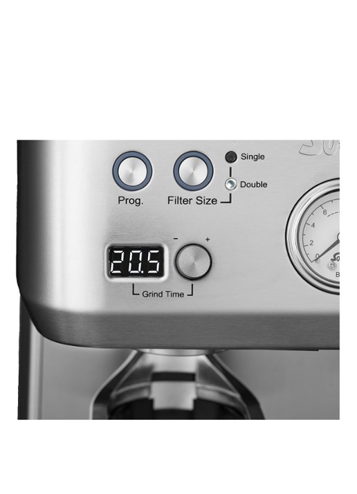 Solis Grind & Infuse Perfetta espressomachine 1019  - voorkant 7 zilver