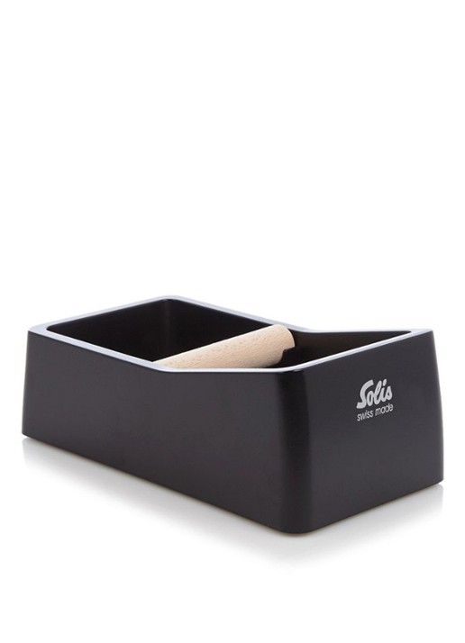 Solis Knock-Box koffie uitklopbak 22,5 x 11,8 cm - voorkant zwart