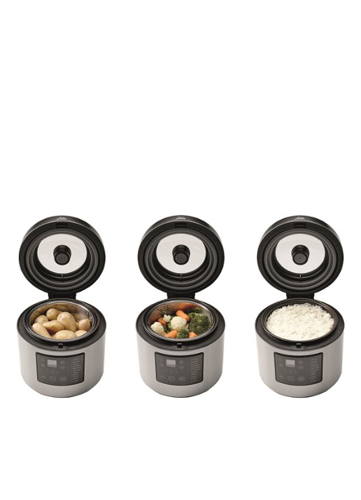 Solis Rice & Potato Cooker aardappel- en rijstkoker 8161  - detail 4 zilver