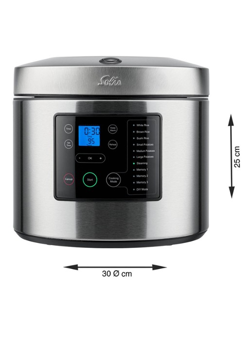 Solis Rice & Potato Cooker aardappel- en rijstkoker 8161  - detail 6 zilver