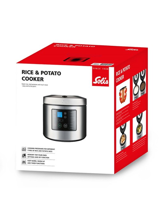 Solis Rice & Potato Cooker aardappel- en rijstkoker 8161  - detail 7 zilver