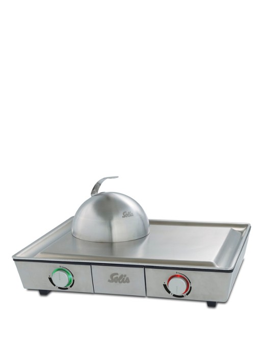 Solis Teppanyaki@Home tafelgrill 49 x 39 cm 795 - voorkant 2 zilver