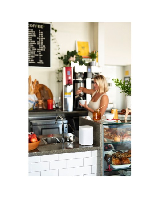 Sonos One (Gen 2) smart speaker met Google Assistant stembediening - detail 7 wit