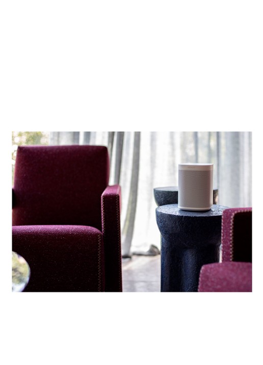Sonos One (Gen 2) smart speaker met Google Assistant stembediening - detail 3 wit