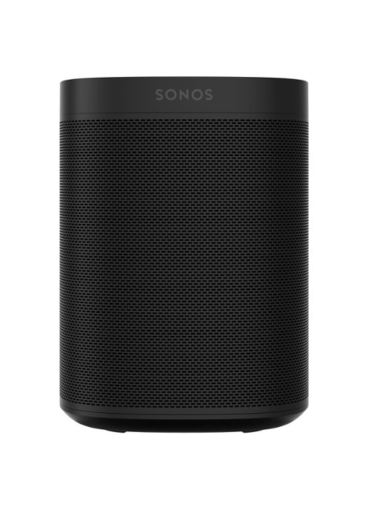 Sonos One (Gen 2) smart speaker met Google Assistant stembediening - voorkant zwart