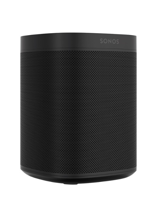 Sonos One (Gen 2) smart speaker met Google Assistant stembediening - voorkant 2 zwart