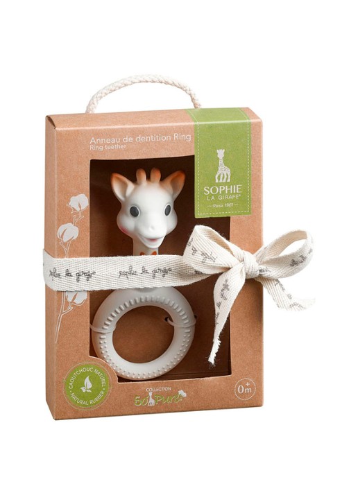 Sophie de Giraf So'Pure bijtspeeltje met ring 14 cm
