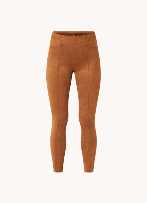 SPANX High waist legging van immitatiesuède  - voorkant 2 cognac