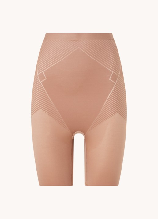 SPANX High waisted naadloze corrigerende slip - voorkant lichtbruin