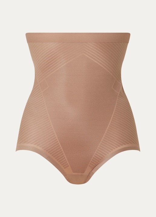 SPANX Invisible high waisted corrigerende slip - voorkant lichtbruin
