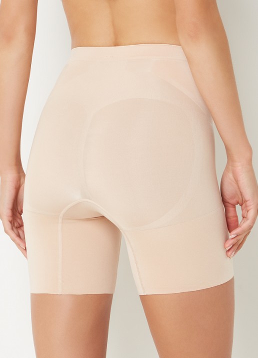 SPANX Oncore high waisted corrigerende short - achterkant 2 lichtbruin