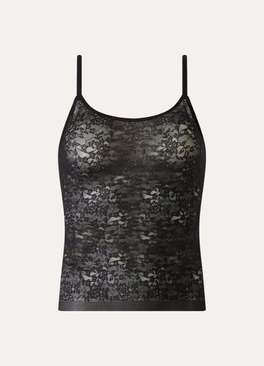 SPANX Singlet van kant - voorkant 2 zwart