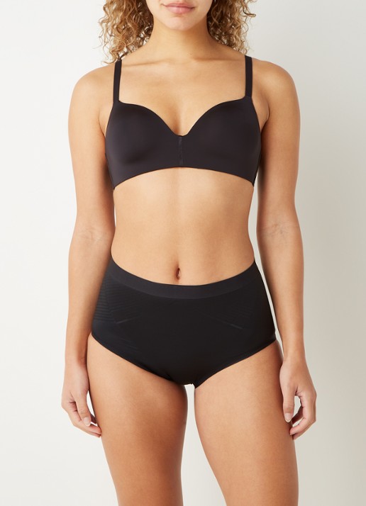 SPANX Thinstincts 2.0 high waisted naadloze corrigerende slip - voorkant 2 zwart