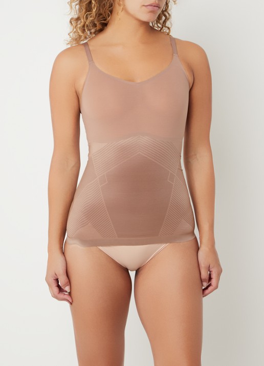 SPANX Thinstincts corrigerende naadloze tanktop - voorkant 3 lichtbruin