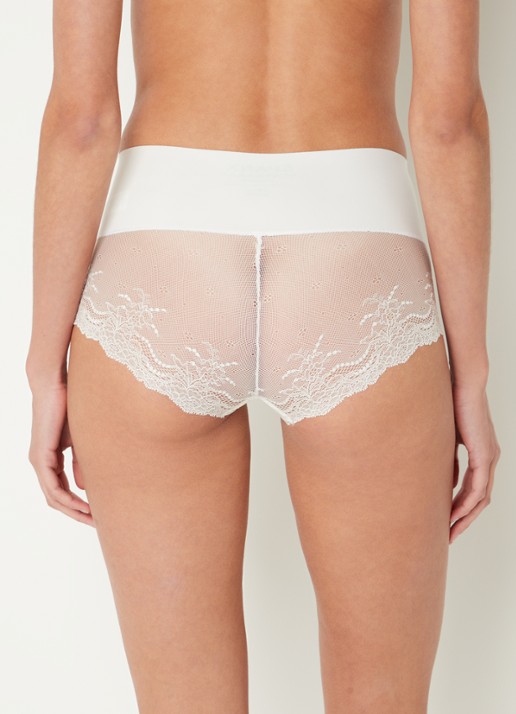 SPANX Undie-tectable corrigerende hipster met kant - achterkant gebroken wit