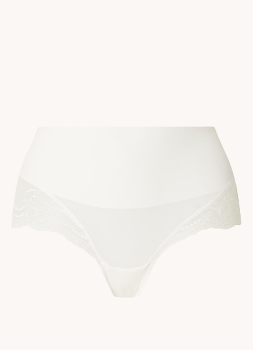 SPANX Undie-tectable corrigerende hipster met kant - voorkant 2 gebroken wit