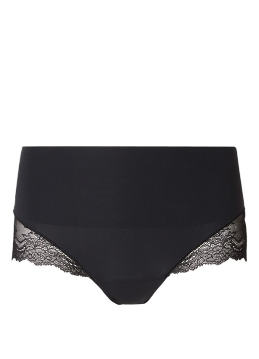 SPANX Undie-Tectable corrigerende slip met kant - voorkant zwart