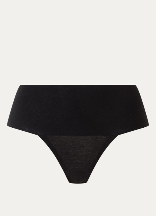 SPANX Undie-tectable high waisted corrigerende string    - voorkant 4 zwart