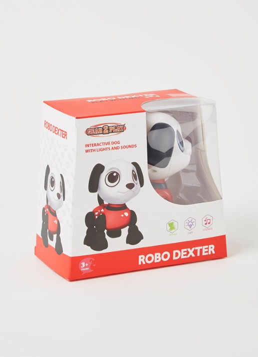 Spectron Robo Dexter interactieve hond - voorkant 2 rood