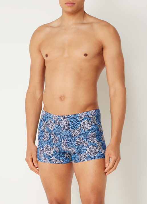 Speedo  Escape zwemboxer met print - voorkant 2 blauw