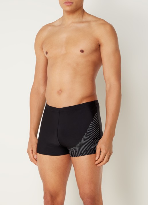 Speedo  Medley zwemboxer met logo - voorkant 4 zwart