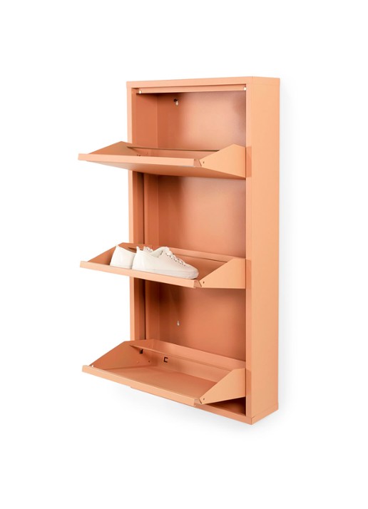 Spinder Billy 3 schoenenkast 50 cm met 3 vakken - achterkant orange