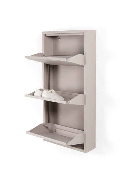 Spinder Billy 3 schoenenkast 50 cm met 3 vakken - voorkant 2 taupe