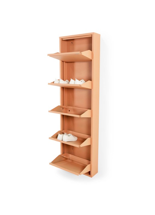 Spinder Billy 5 schoenenkast 169 x 50 cm - voorkant 5 bruin
