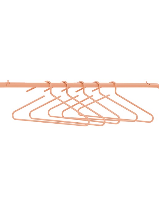 Spinder Hang-On kledinghanger set van 5 - voorkant 5 orange