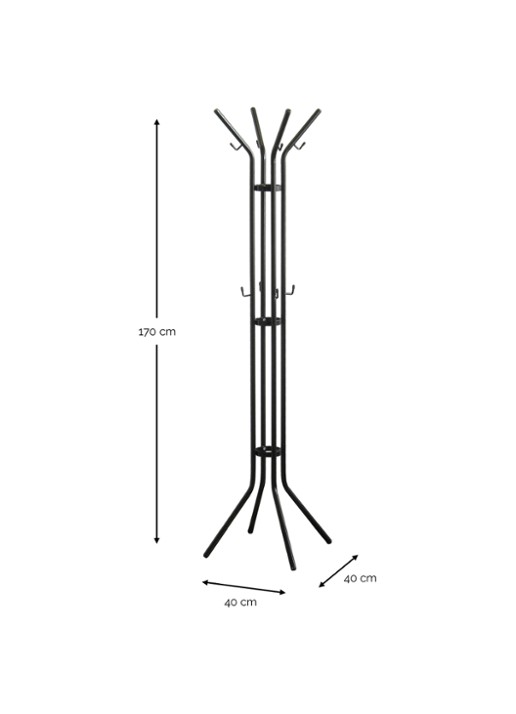 Spinder Jessy kapstok 170 cm - detail 3 zwart