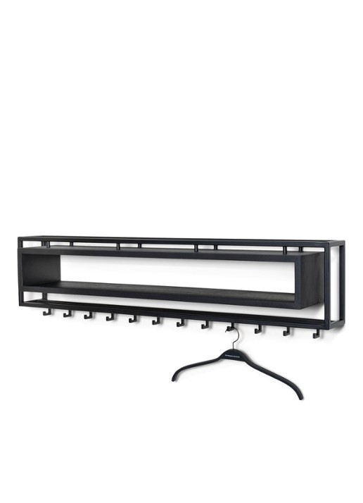 Spinder School 120 Black Edition kapstok 118 cm - voorkant 2 zwart