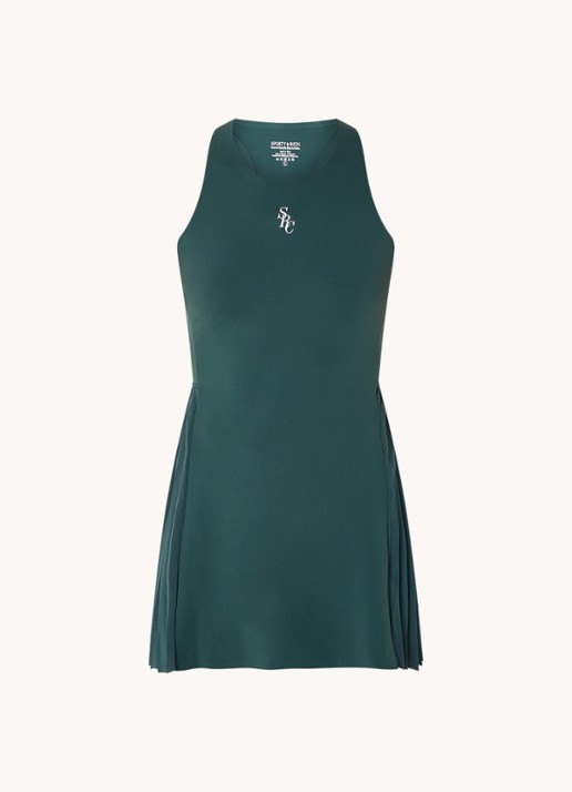 Sporty & Rich Mini jurk met short - voorkant groen